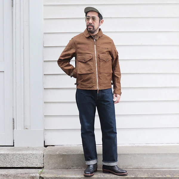 S-8 AVIATORS JACKET / GILMORE OIL CUSTOM MODEL / SEPIA BROWN - Image 6