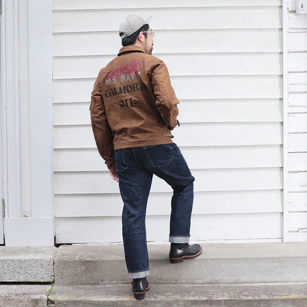 S-8 AVIATORS JACKET / GILMORE OIL CUSTOM MODEL / SEPIA BROWN - Image 8