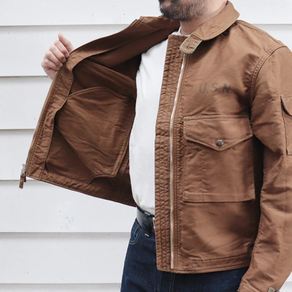 S-8 AVIATORS JACKET / GILMORE OIL CUSTOM MODEL / SEPIA BROWN - Image 9