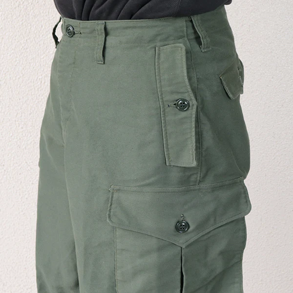 GROUND CREW TROUSERS / MILITARY MOLESKIN / OLIVE - Image 8