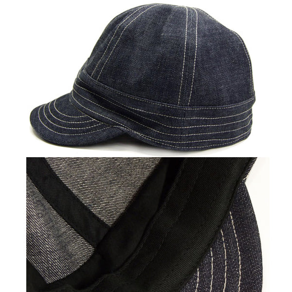 GUTHRIE CAP / 1920s ~ STYLE WORK CAP / 10oz INDIGO DENIM - Image 3