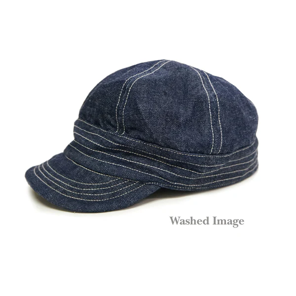 GUTHRIE CAP / 1920s ~ STYLE WORK CAP / 10oz INDIGO DENIM - Image 5