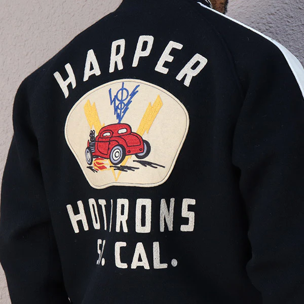 HARPER HOT IRONS / SPEED BUG CUSTOM MODEL / 1940-1950s STYLE CAR CLUB JACKET - Image 9