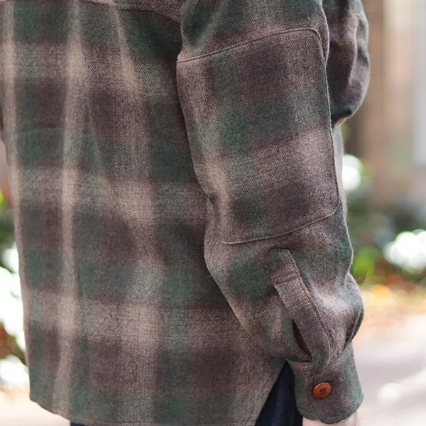 HIGHBALLER LOGGER SHIRT / BROWN × KHAKI × BEIGE - Image 7