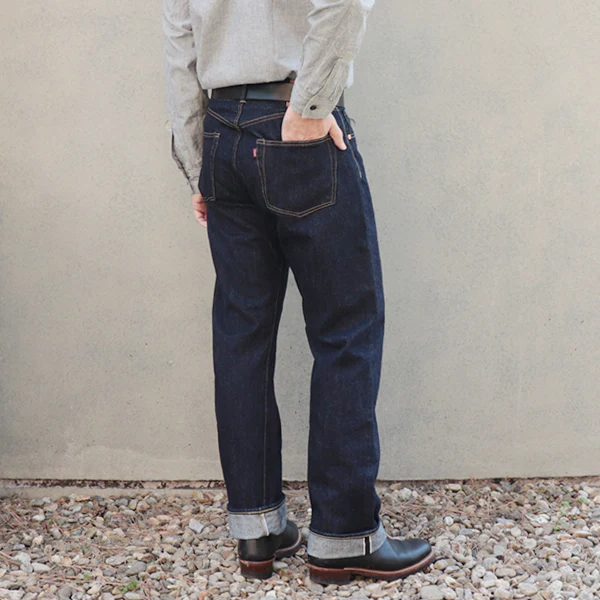 IN THE SECOND HALF OF 1945 WORLD WAR II MODEL / 5 POCKET JEANS / 14oz INDIGO DENIM / ONE WASH MODEL - Image 4
