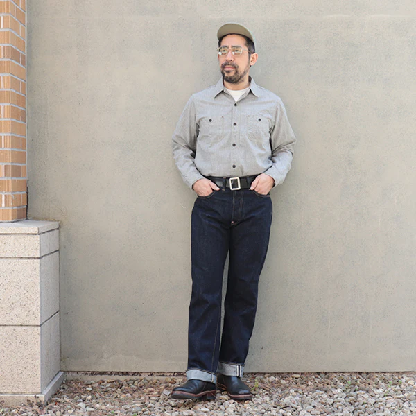 IN THE SECOND HALF OF 1945 WORLD WAR II MODEL / 5 POCKET JEANS / 14oz INDIGO DENIM / ONE WASH MODEL - Image 5