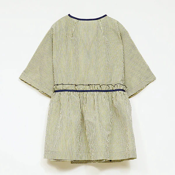 INDIAN CACHE COEUR BLOUSE CHECK / BLUE - Image 8
