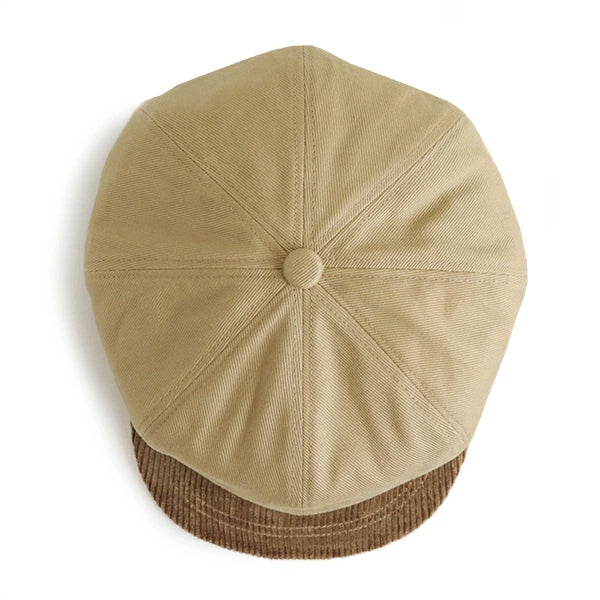 JAM BUSTER 8 PANELS CAP / HEAVY DRILL × HEAVY CORDUROY / BEIGE - Image 4