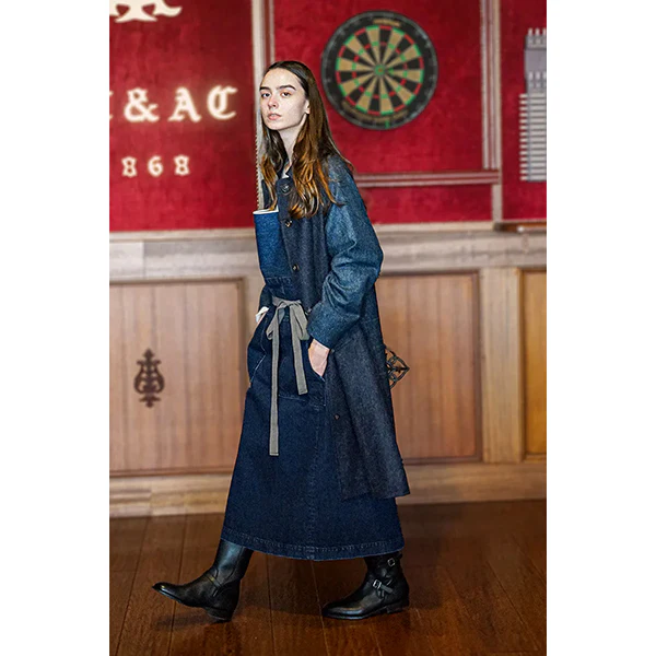 JAPANESE FARMER APRON DRESS DENIM - Image 10