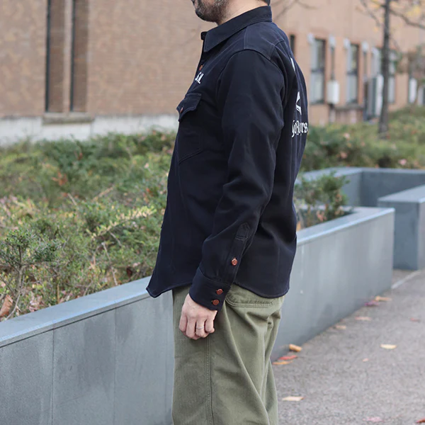 JOLLY ROGERS CV17 / U.S. NAVY UTILITY SHIRT CUSTOM MODEL / DARK NAVY - Image 3