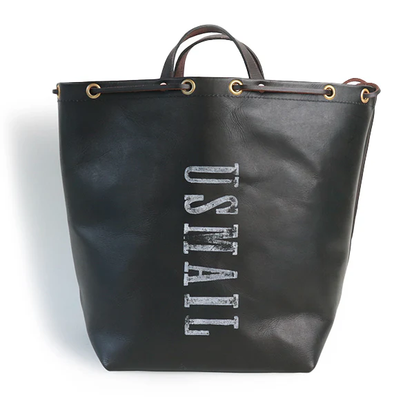 LEATHER MAILMAN PURSE BAG / MEDIUM SIZE / CALFSKIN BLACK