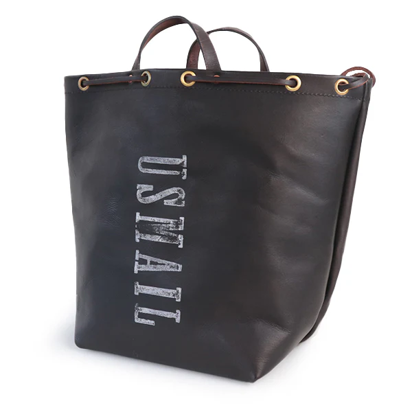 LEATHER MAILMAN PURSE BAG / MEDIUM SIZE / CALFSKIN BLACK - Image 2