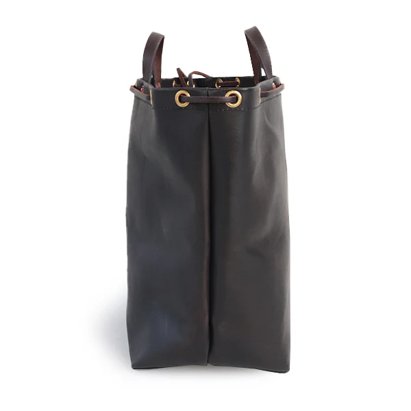 LEATHER MAILMAN PURSE BAG / MEDIUM SIZE / CALFSKIN BLACK - Image 4