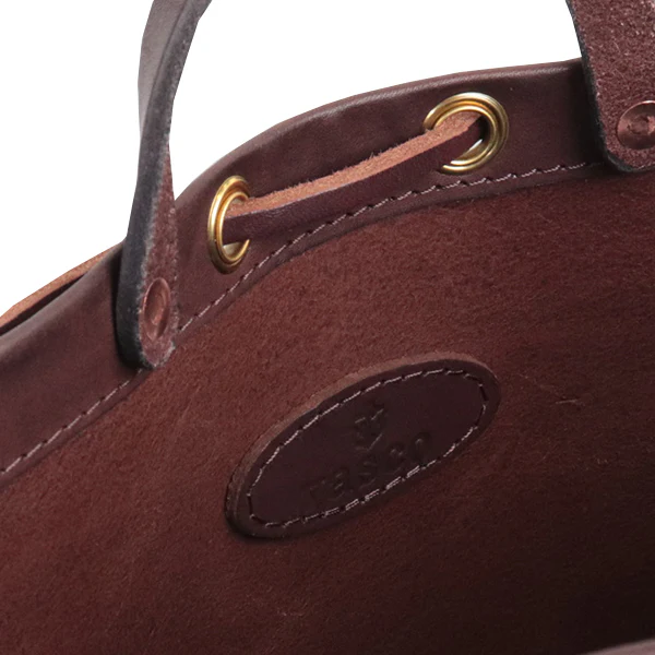 LEATHER MAILMAN PURSE BAG / MEDIUM SIZE / CALFSKIN BROWN - Image 10