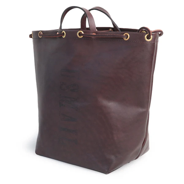LEATHER MAILMAN PURSE BAG / MEDIUM SIZE / CALFSKIN BROWN - Image 2