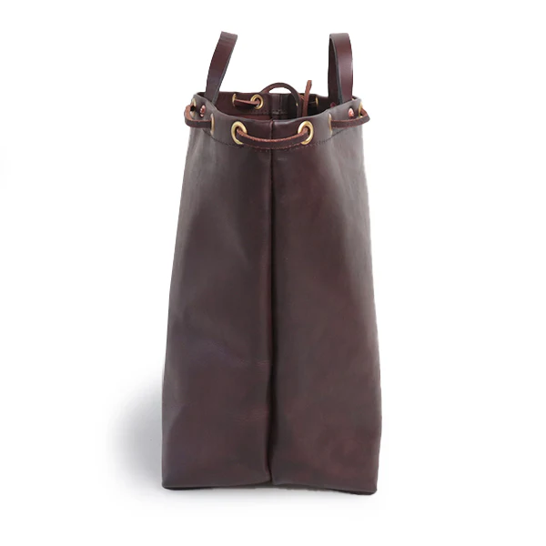 LEATHER MAILMAN PURSE BAG / MEDIUM SIZE / CALFSKIN BROWN - Image 4