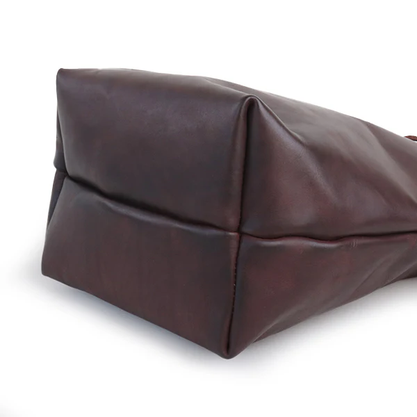 LEATHER MAILMAN PURSE BAG / MEDIUM SIZE / CALFSKIN BROWN - Image 5