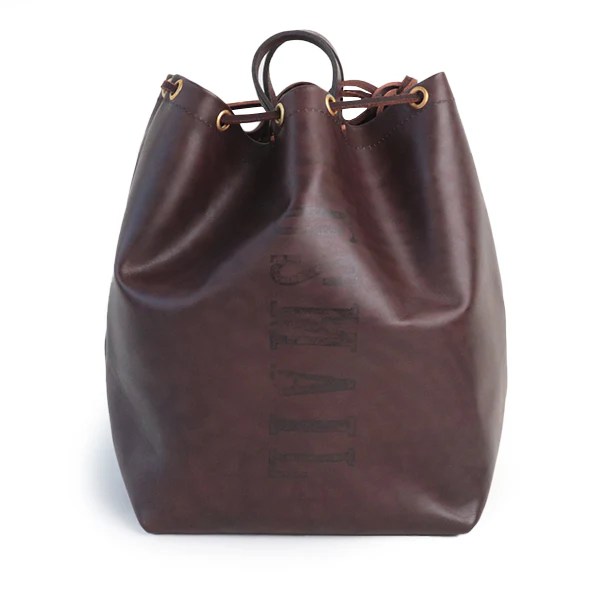 LEATHER MAILMAN PURSE BAG / MEDIUM SIZE / CALFSKIN BROWN - Image 6