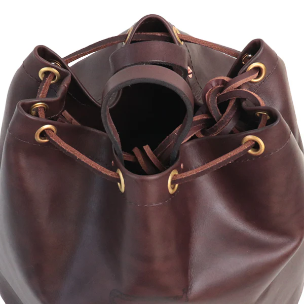 LEATHER MAILMAN PURSE BAG / MEDIUM SIZE / CALFSKIN BROWN - Image 8