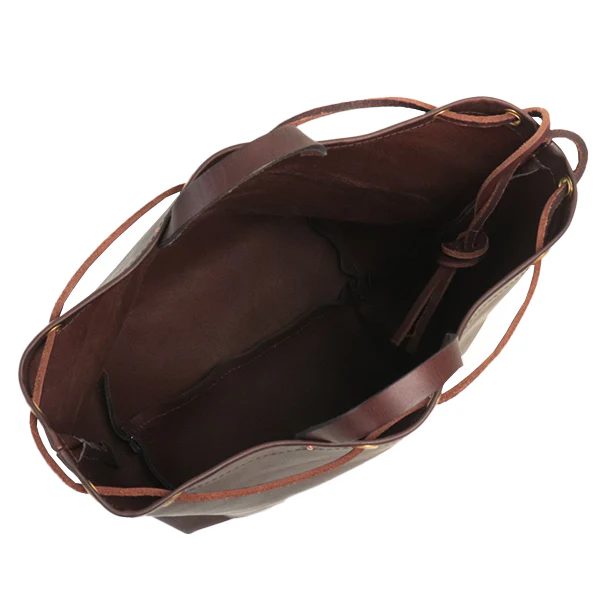 LEATHER MAILMAN PURSE BAG / MEDIUM SIZE / CALFSKIN BROWN - Image 9