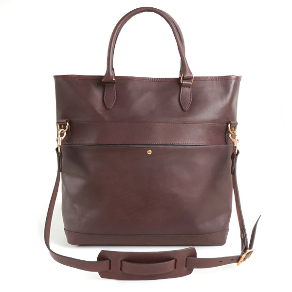 LEATHER NELSON 2 WAY BAG / COW HIDE / BROWN - Image 3