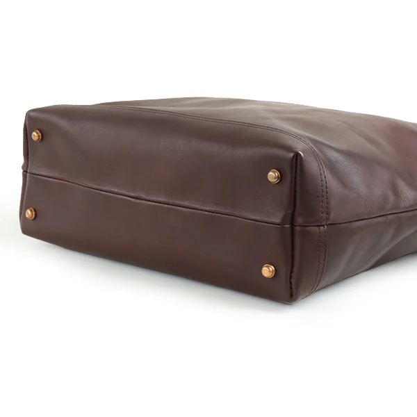 LEATHER NELSON 2 WAY BAG / COW HIDE / BROWN - Image 4