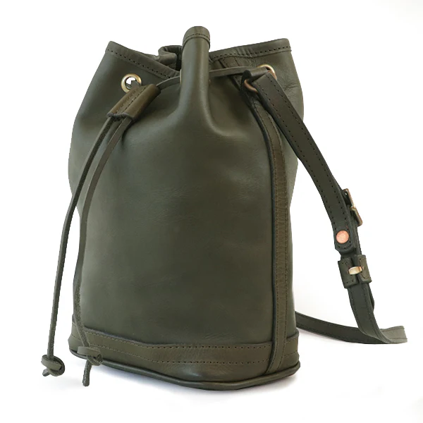 LEATHER WANDER PURSE BAG SMALL / OLIVE - Image 2