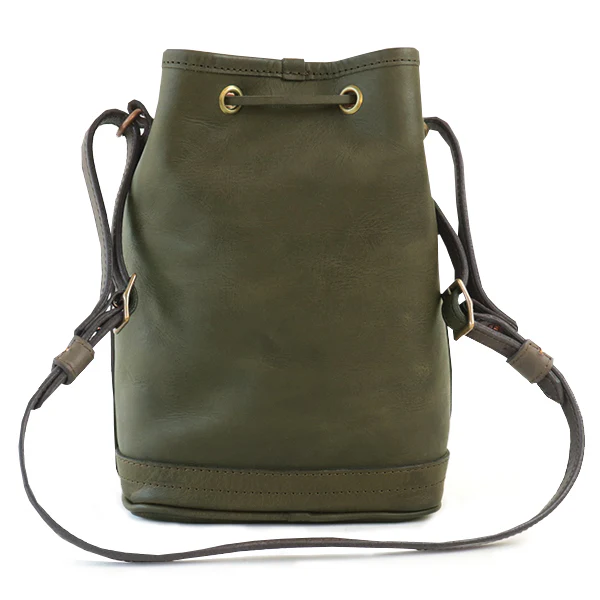 LEATHER WANDER PURSE BAG SMALL / OLIVE - Image 4