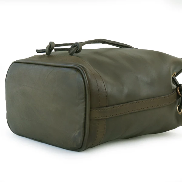 LEATHER WANDER PURSE BAG SMALL / OLIVE - Image 5