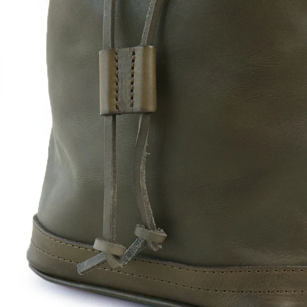 LEATHER WANDER PURSE BAG SMALL / OLIVE - Image 8