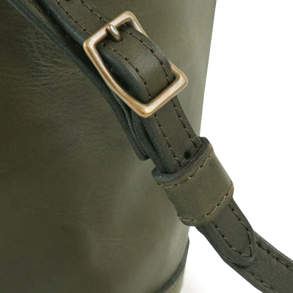 LEATHER WANDER PURSE BAG SMALL / OLIVE - Image 9