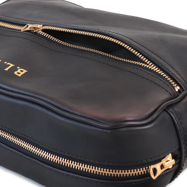 LEATHER WANDER SHOULDER BAG / BLACK VINTAGE FINISH - Image 5