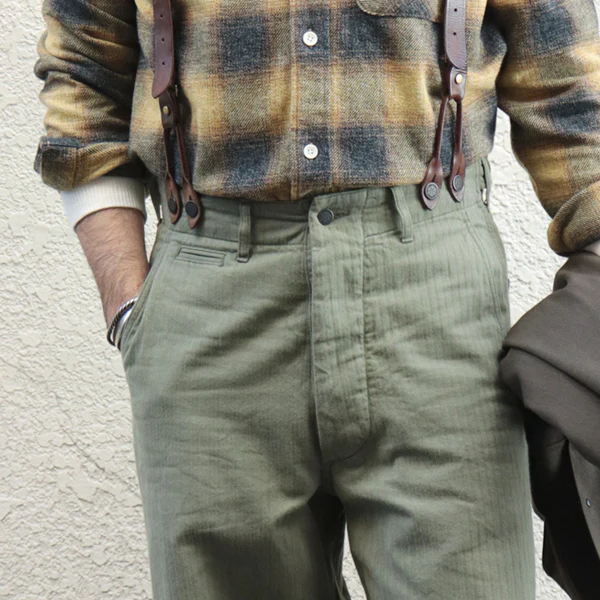 LIMITED EDITION / M43 MODIFY MIX PANT / SZ HERRINGBONE / GREEN - Image 10