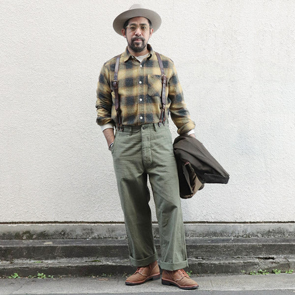 LIMITED EDITION / M43 MODIFY MIX PANT / SZ HERRINGBONE / GREEN - Image 2
