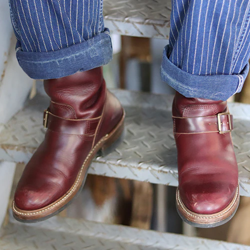 WABASH ENGINEER BOOTS / HORWEEN LEATHER CXL / BURGUNDY - Image 11