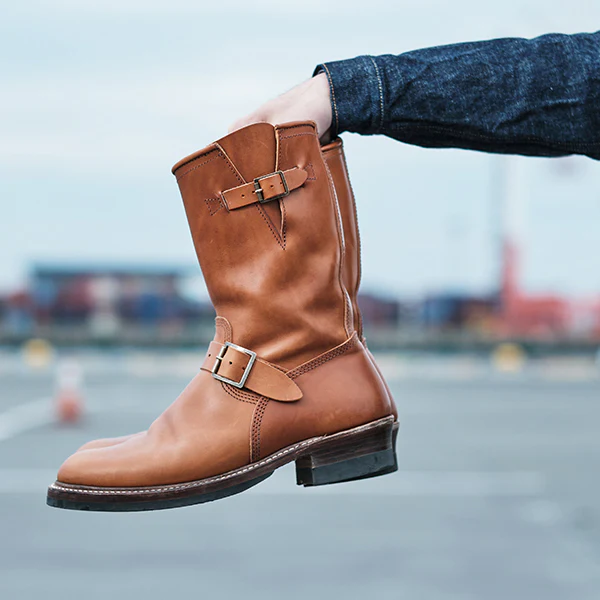 WABASH ENGINEER BOOTS / BADALASSI CARLO LEATHER / COGNAC - Image 11