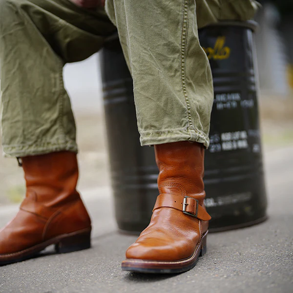 WABASH ENGINEER BOOTS / BADALASSI CARLO LEATHER / COGNAC - Image 15