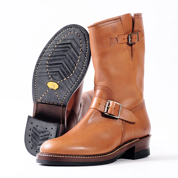 WABASH ENGINEER BOOTS / BADALASSI CARLO LEATHER / COGNAC - Image 3