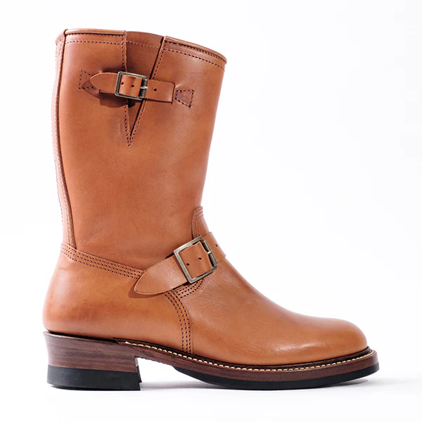 WABASH ENGINEER BOOTS / BADALASSI CARLO LEATHER / COGNAC - Image 4