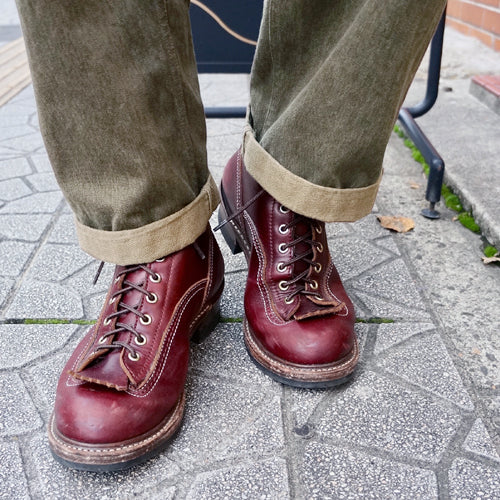 DONKEY PUNCHER BOOTS / HORWEEN LEATHER CXL / BURGUNDY - Image 10