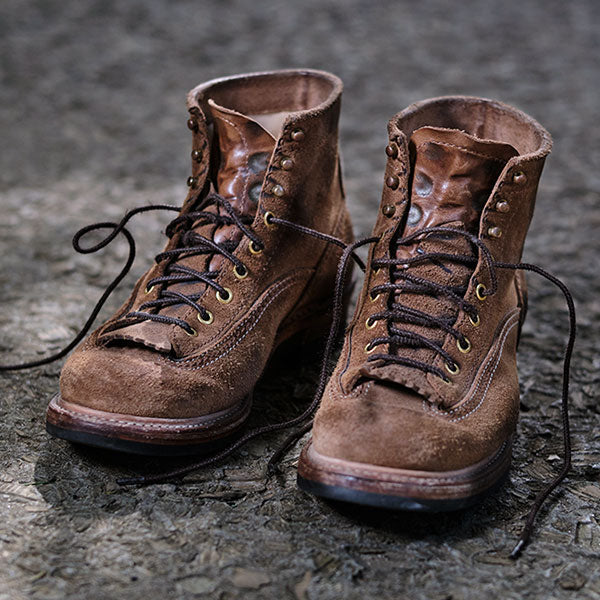 DONKEY PUNCHER BOOTS / HORWEEN LEATHER CXL / NATURAL ROUGHOUT - Image 11