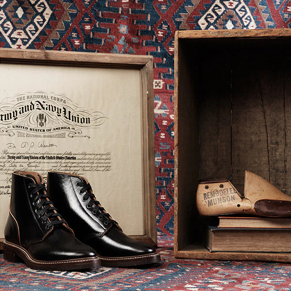 M-43 SERVICE SHOES / SHINKI HIKAKU BLACK / TEA-CORE HORSEBUTT - Image 10