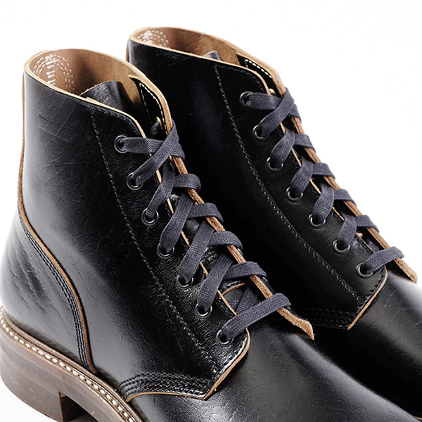 M-43 SERVICE SHOES / SHINKI HIKAKU BLACK / TEA-CORE HORSEBUTT - Image 7