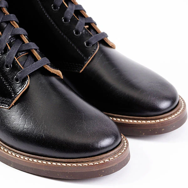 M-43 SERVICE SHOES / SHINKI HIKAKU BLACK / TEA-CORE HORSEBUTT - Image 8