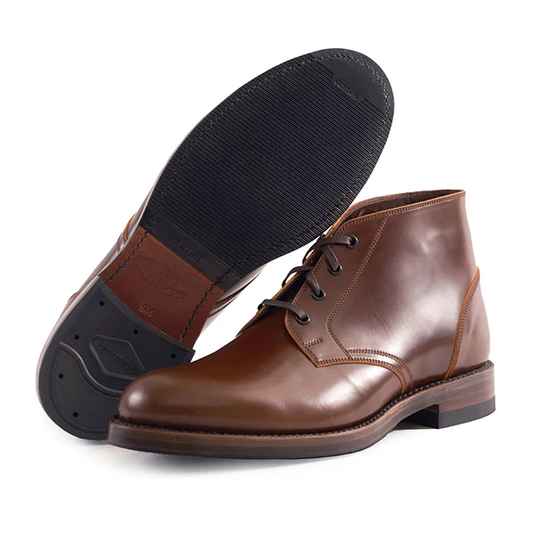 THE STEADFAST CHUKKA BOOTS / SHINKI HIKAKU SHELL CORDOVAN / COGNAC - Image 3