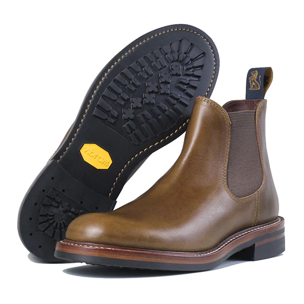 CHELSEA BOOTS / HORWEEN LEATHER CXL / DARK OLIVE - Image 3