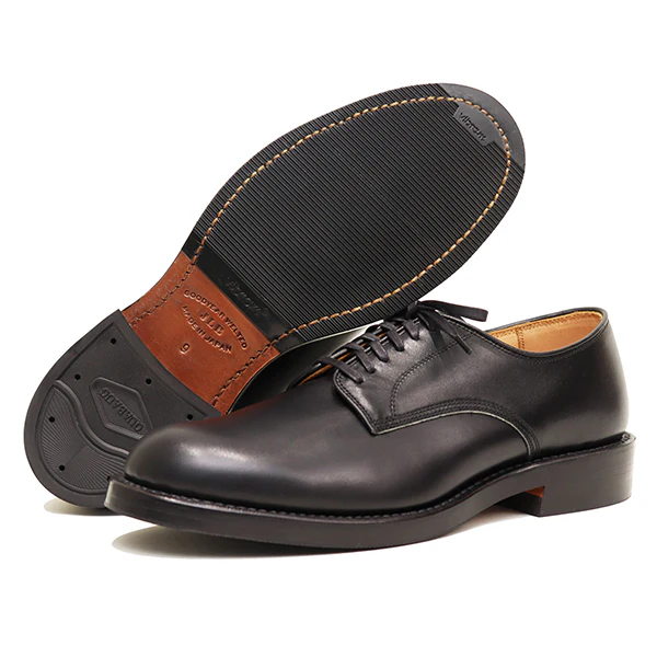 USN LOW QUARTER SHOES / FRENCH CALFSKIN / BLACK - Image 5