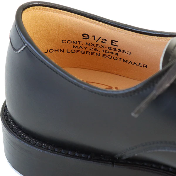USN LOW QUARTER SHOES / FRENCH CALFSKIN / BLACK - Image 6