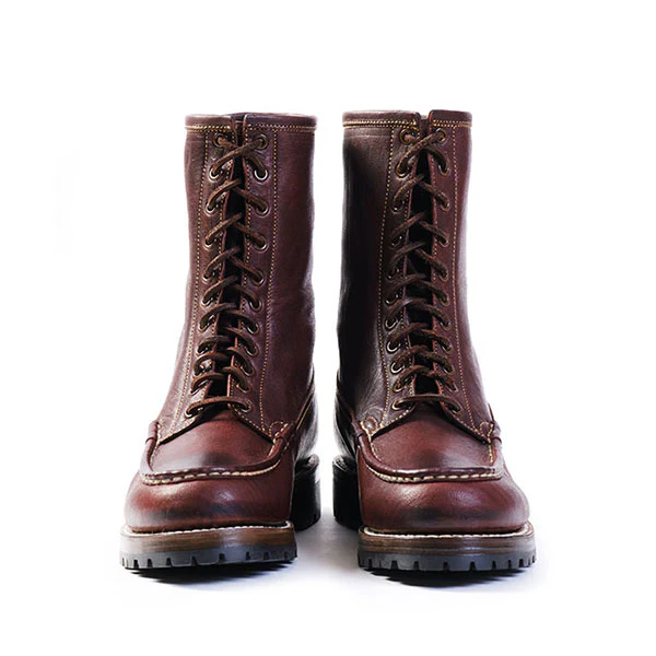 MOHAWK MOCCASIN BOOTS / EZO DEERSKIN / BURNT BURGUNDY - Image 2