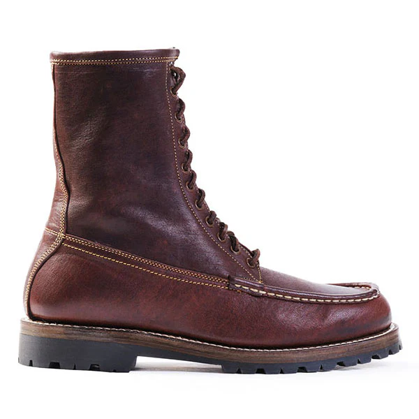 MOHAWK MOCCASIN BOOTS / EZO DEERSKIN / BURNT BURGUNDY - Image 4